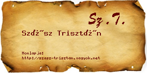 Szász Trisztán névjegykártya